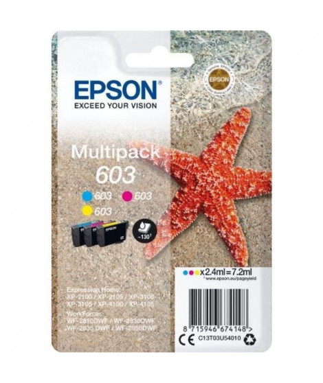 Encre - EPSON - Multipack 3 couleurs - Étoile de mer 603