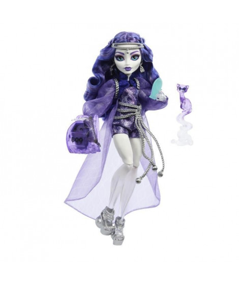 Monster High-Spectra Vondergeist-Poupée, furet Rhuen et accessoires HXH77