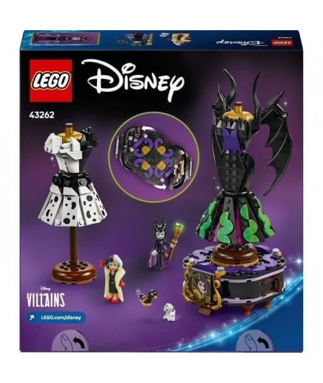 LEGO | Disney Villains 43262 Les Robes de Maléfique et Cruella D'Enfer - Jeu fille 9 ans