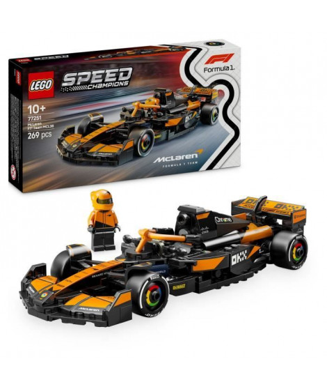 LEGO Speed Champions 77251 Voiture F1 McLaren Team MCL38 - Jeu de construction des 10 ans