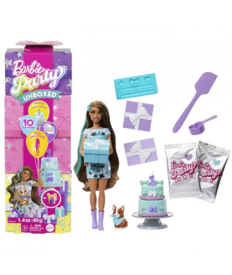 BARBIE Party unboxed chien bleu - JFG72