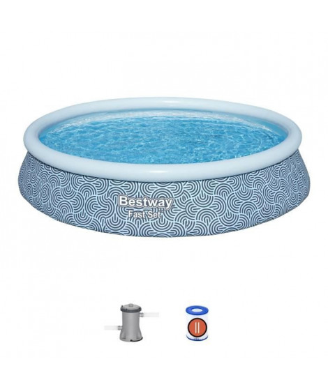 Kit piscine gonflable BESTWAY - Fast Set - 396 x 84 cm - Ronde (Filtre a cartouche, 1 cartouche)