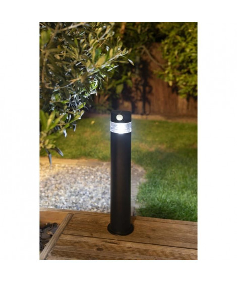Borne solaire - GALIX - G4585C - Forte clarte - Inox avec détecteur - H50 cm - 150 Lumens
