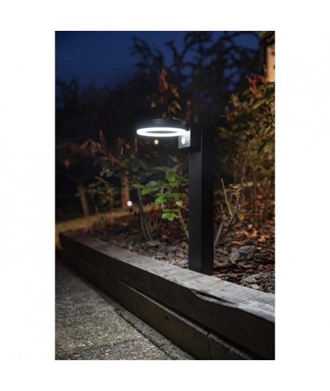 Borne solaire - GALIX - G4590B - Tres éclairante - Inox (option Applique) avec détecteur - H50 cm - 1000 Lumens