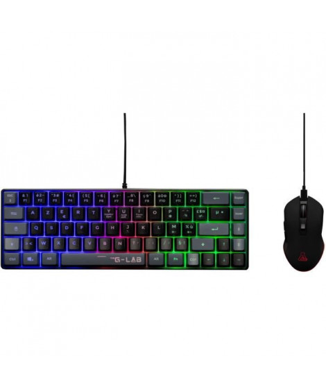 Pack gaming 2 en 1 - THE G-LAB - COMBO HYDRO - Clavier et souris filaires - Noir/Gris