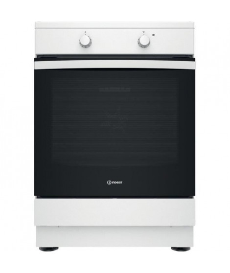 Cuisiniere a induction - INDESIT - IS67IQ5KCW/E - 3 foyers - 2600 W - 60 cm - Blanc
