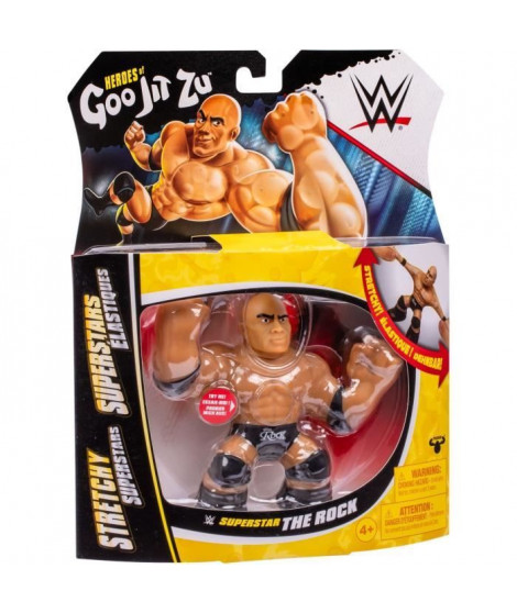 Figurine extensible - GOO JIT ZU WWE - The Rock - 11 cm - Texture élastique - Extensible 3x