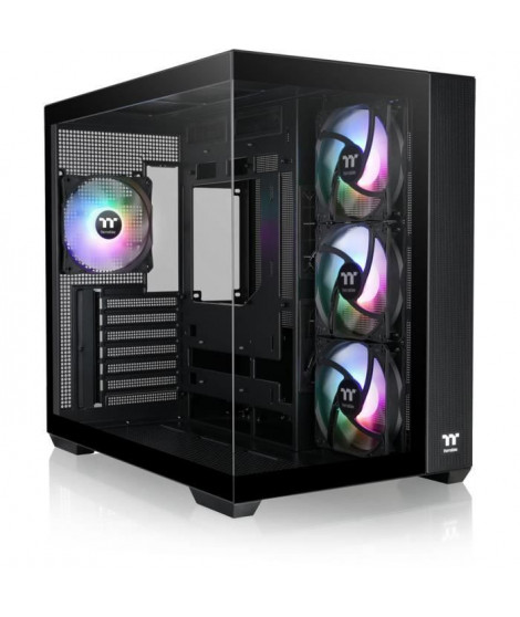 Boîtier PC - THERMALTAKE - View 380 TG ARGB - Moyen tour - ATX - Verre trempé - Noir
