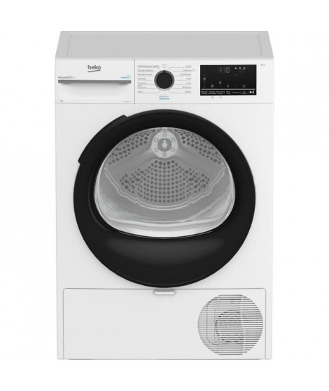 Seche-linge pompe a chaleur BEKO b300 D3H27493W - 7 kg - Induction - L60cm - A+++ - Capteur d'humidité - Blanc