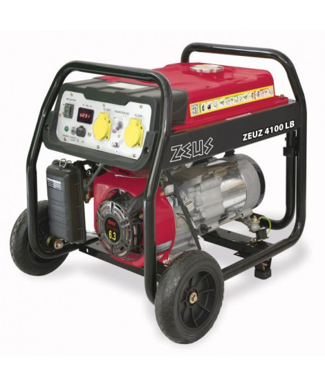 Groupe électrogene essence - ZEUZ - 4100 LB - 3300 W - Monophasé - Rouge