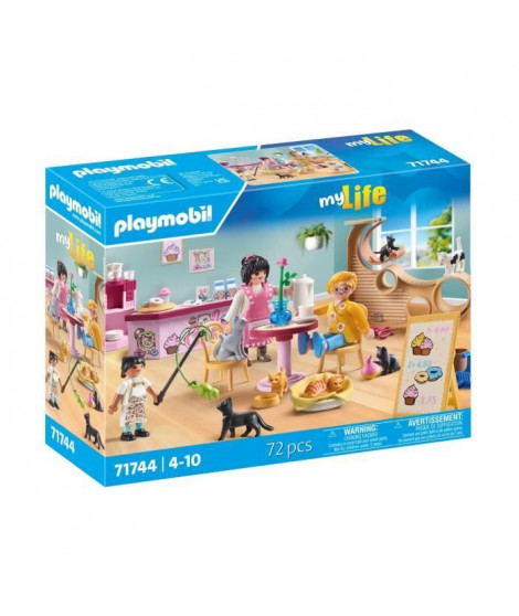 PLAYMOBIL 71744 Bar a chats avec 6 chats et personnages