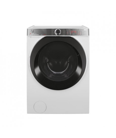 Lave-linge hublot HOOVER H-WASH 550 H5WPB49AMBC8/1-S - 9 kg - Induction - 1400 trs/min - Classe A  - Connecté - Vapeur -  Blanc