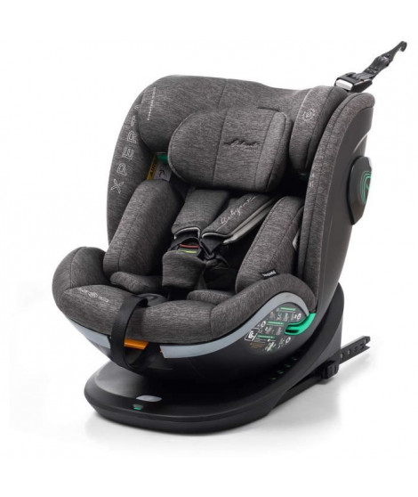Siege auto - BABYAUTO - XPERTA GREY DOBBY - De la naissance a 12 ans - 0-36 kg - I-Size - ISOFIX - Pivotant 360° - ECE R129