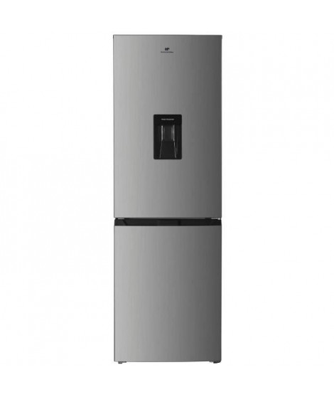 Réfrigérateur congélateur bas  251L - CONTINENTAL EDISON - Total No Frost - Inox - Classe D - L 55 cm x H 180 cm