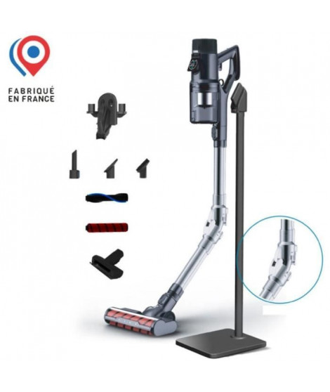 Aspirateur Balai sans fil - EZICLEAN Cycloboost FR15 Animal Fabriqué en france - 450 W - 80 min - 30 kPa - Noir