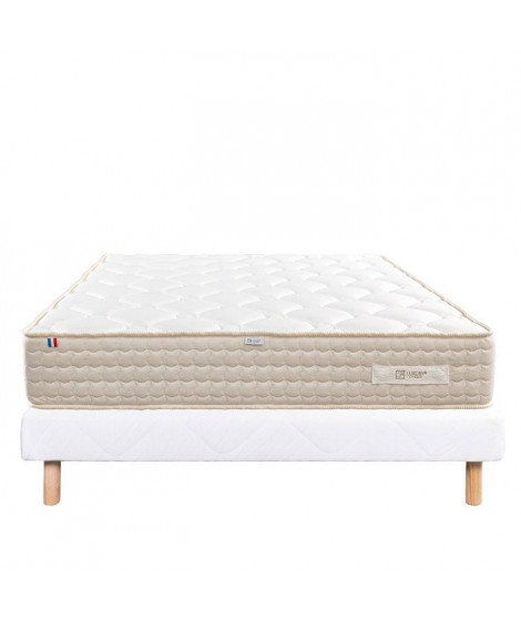 LUXURY LITERIE - Ensemble matelas + sommier - SUBLIME - 160 x 200 cm - Tapissier - Ferme  - Face été/hiver