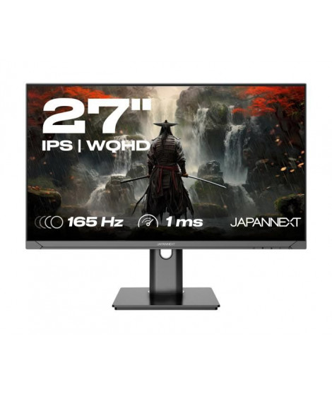 Écran Gaming - JAPANNEXT - 27 WQHD - 165Hz - DP 1.4 - HDMI 2.0 - Pied ergonomique