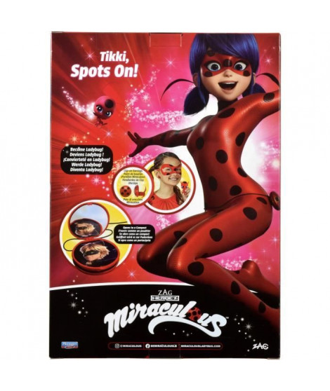 Déguisement Ladybug - Masque Yoyo Miroir Boucles d'oreilles Kwami Tikki - BANDAI - Miraculous Ladybug - Set de transformation