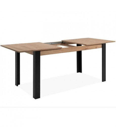 Table a manger extensible - 150-200 x 75 x 80 cm - chene noir - TOLOSA