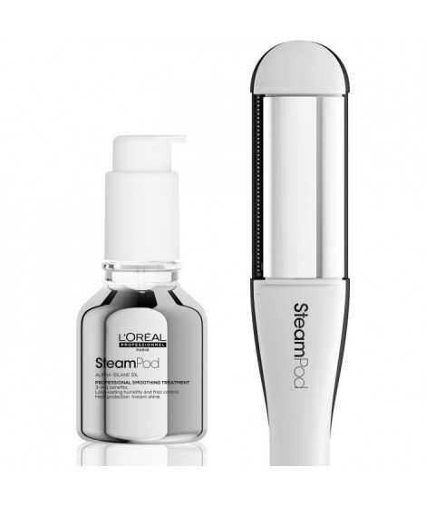 SteamPod 4 - Lisseur boucleur vapeur professionnel - L'OREAL PROFESSIONNEL - 3 Températures - Outil + Soin Lissant Concentré
