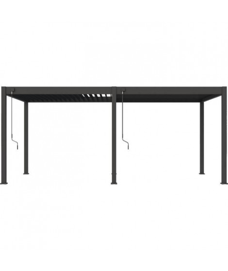 Pergola - Aluminium - OMBREA - Bioclimatique - Anthracite - 3x6 m