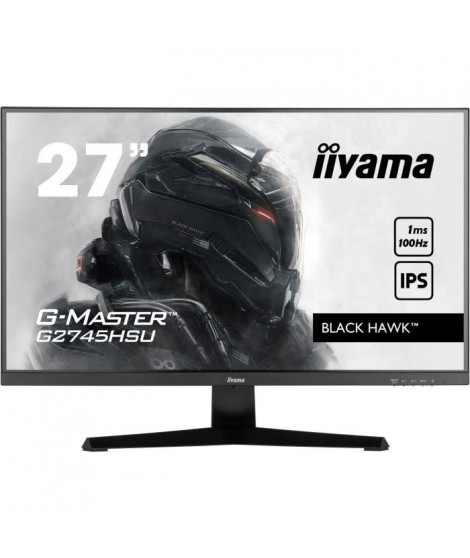 Écran PC - IIYAMA - G2745HSU-B2 - 27 FHD - IPS - 100Hz - 1ms - HDMI/DP/USB HUB - Noir