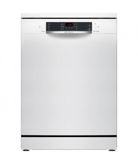 Lave-vaisselle pose libre BOSCH SMS26AW01F SER2 - 12 couverts - Induction - L60cm - 48 dB - Blanc