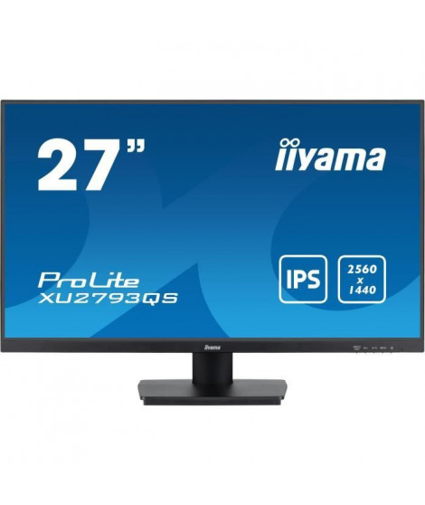 Écran PC - IIYAMA - XU2793QS-B7 - 27 QHD - IPS - 100Hz - 1ms - HDMI/DP - Haut-parleurs - VESA 100x100 - Noir