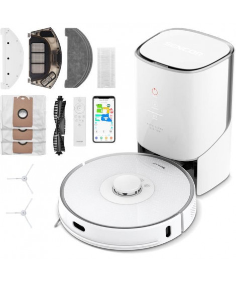 Aspirateur Robot Laveur - SENCOR - SRV 9385WH - 4000 Pa - 200 min - 70 db - Blanc