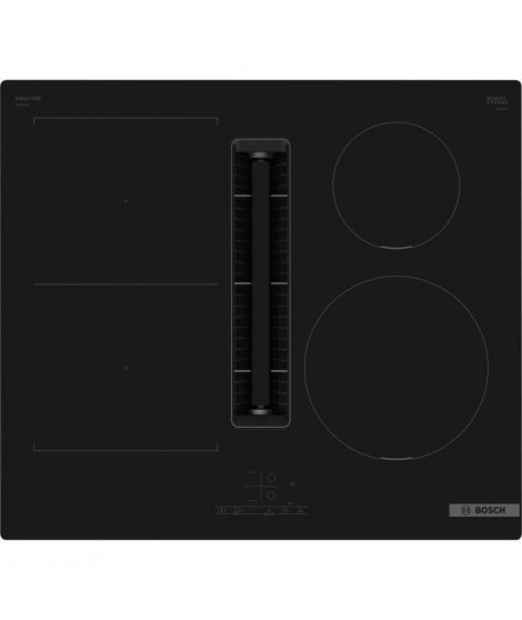 Table de cuisson a induction aspirante - BOSCH - 4 foyers - 52,2 x 59,2 x 22,9 cm - PVS611B16E - Noir