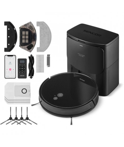 Aspirateur robot laveur - SENCOR - SRV-6485BK - 3000 Pa - 140 min - 60 dB - Noir