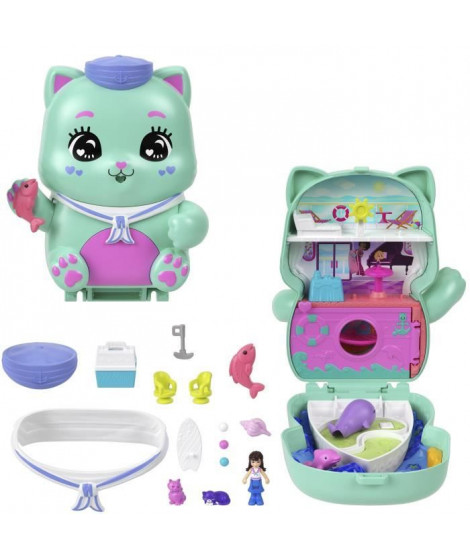 Polly Pocket-Coffret Chaton Marin-Jouet De Voyage - 4 ans+- JCR37