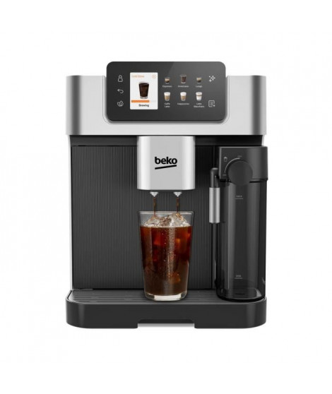 Machine a café avec broyeur - BEKO - CEG7348X - 1350 W - 250g de grains - Noir / Silver