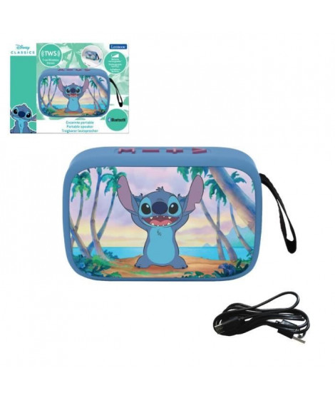 Enceinte Bluetooth portable Stitch avec finition en tissu