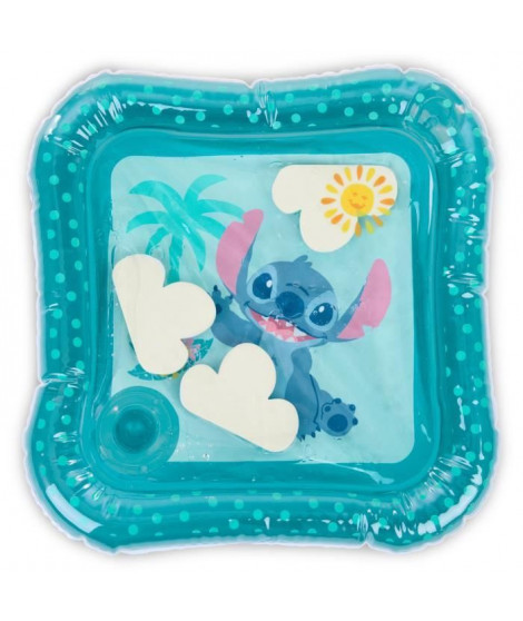 DISNEY BABY - STITCH - Tapis d'eau pour bébé, jeu sensoriel et d'éveil?, gonflable, facile a nettoyer, pliable, des la naissance