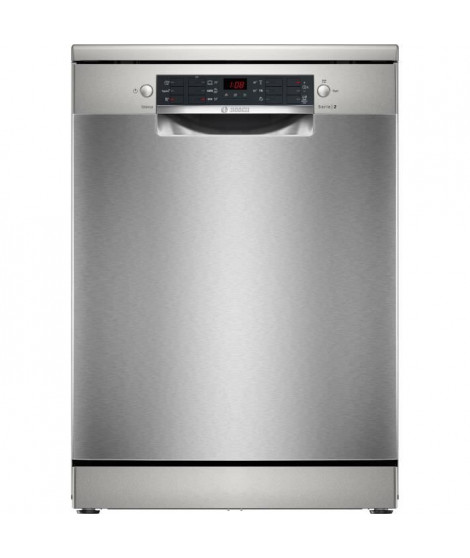 Lave-vaisselle pose libre BOSCH SMS26AI01F SER2 - 12 couverts - Induction - L60cm - 48 dB - Acier brossé anti-traces