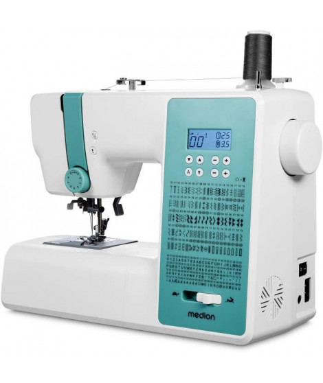Machine a Coudre Numérique - MEDION - SD 36 - 38W - 270 Points - 700 tr/min - LED - Turquoise