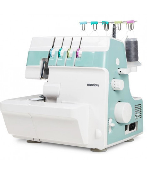 Surjeteuse - MEDION - SO 90 - 91W - Type d'aiguille 11, 14, 16 - 1200 tr/min - LED - Turquoise