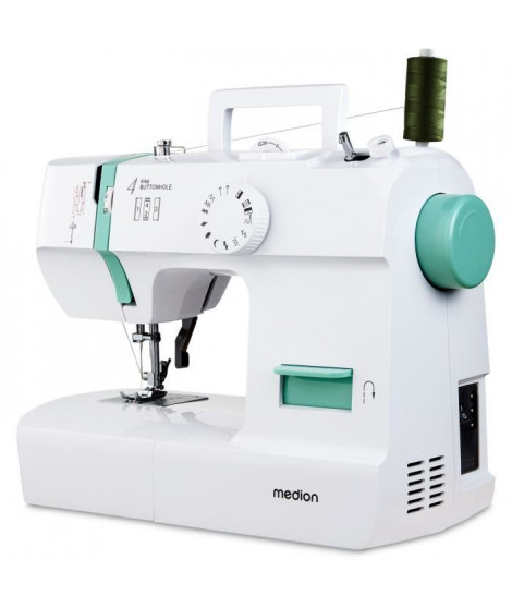 Machine a Coudre - MEDION - SM 70 - 71W - 12 Points - 700 tr/min  LED - Turquoise