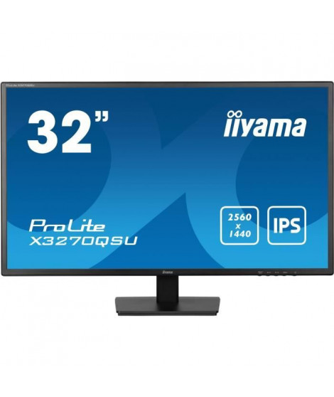 Écran PC - IIYAMA - X3270QSU-B1 - 31,5 QHD - IPS - 100Hz - 3ms - HDMI/DP/USB HUB - Haut-parleurs - VESA 100x100 - Noir