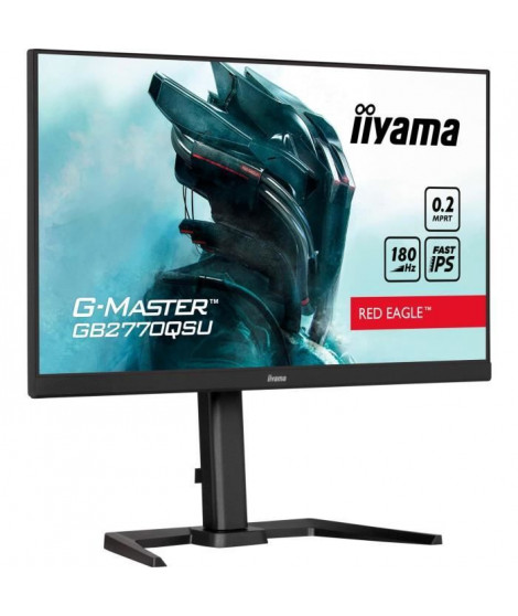 Ecran PC - IIYAMA - GB2770QSU-B6 - 27 IPS 2560 x 1440 - 0,2ms - 180Hz - HDMI DP - Noir