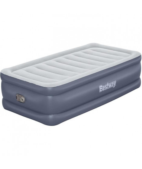 Lit gonflable - BESTWAY - 6713G - Tritech - 1 place, 191 x 97 x 51 cm, pompe électrique intégrée, cadre de lit