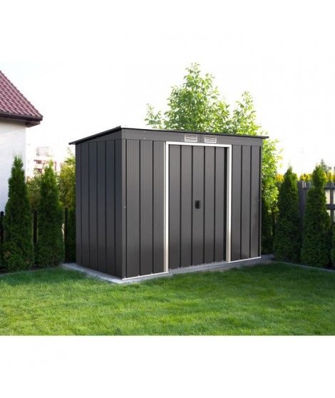 Abri de jardin - Métal - DURAMAX - 3,25 m² - 0,33 mm - Anthracite - DUECOPENT84PR