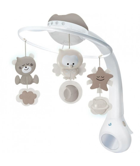 Mobile musical et projecteur - INFANTINO - Douce Nuit 3-en1 - Gris