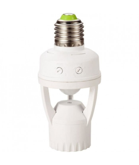 Douille E27 - GAO - Détecteur - 360°, durée ajustable, compatible LED/CFL