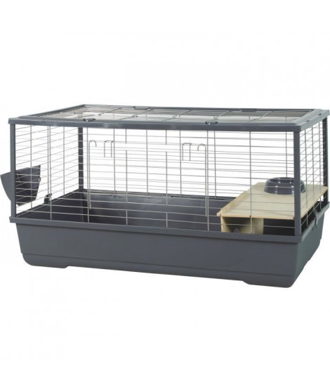 Cage rongeur - Zolux - Néolife Connect - Pour lapin et cochon d'inde - 101.5 x 54 x 51 cm - Gris