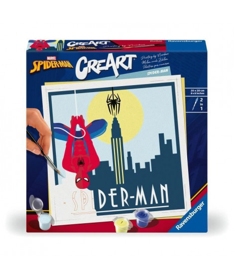 CreArt 20x20 cm Spider Man, Loisir créatif, 23891, Ravensburger