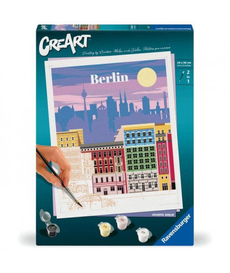 CreArt 24x30 cm Berlin, Adulte, Peinture par numéros, 25521, Ravensburger