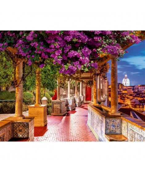 Puzzle 2000 pieces Le mirador de Santa Luzia, Lisbonne, Adultes et enfants des 14 ans, Collection Évasion, 12001534, Nathan