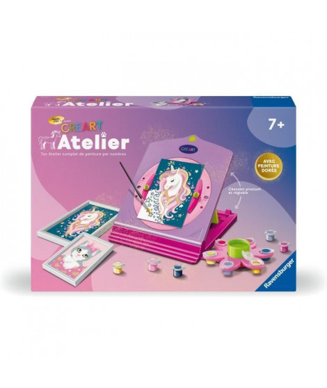 CreArt Atelier, Numéro d'Art, Loisir créatif, Coffret peinture par numéros, Des 7 ans, 25574, Ravensburger